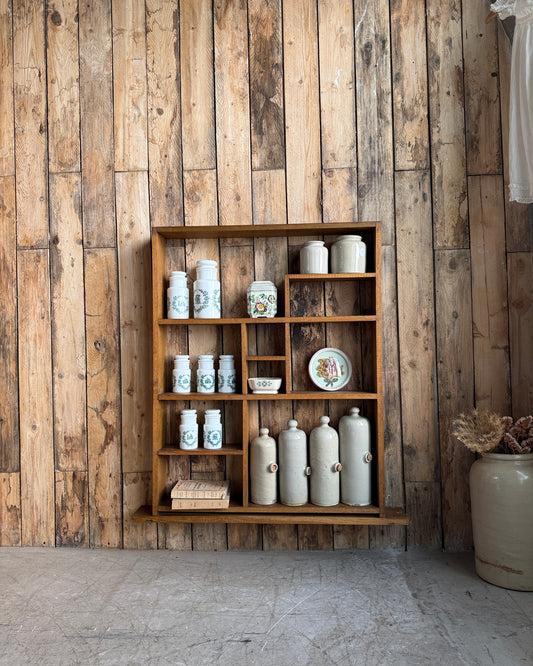 Étagère murale vintage en chêne