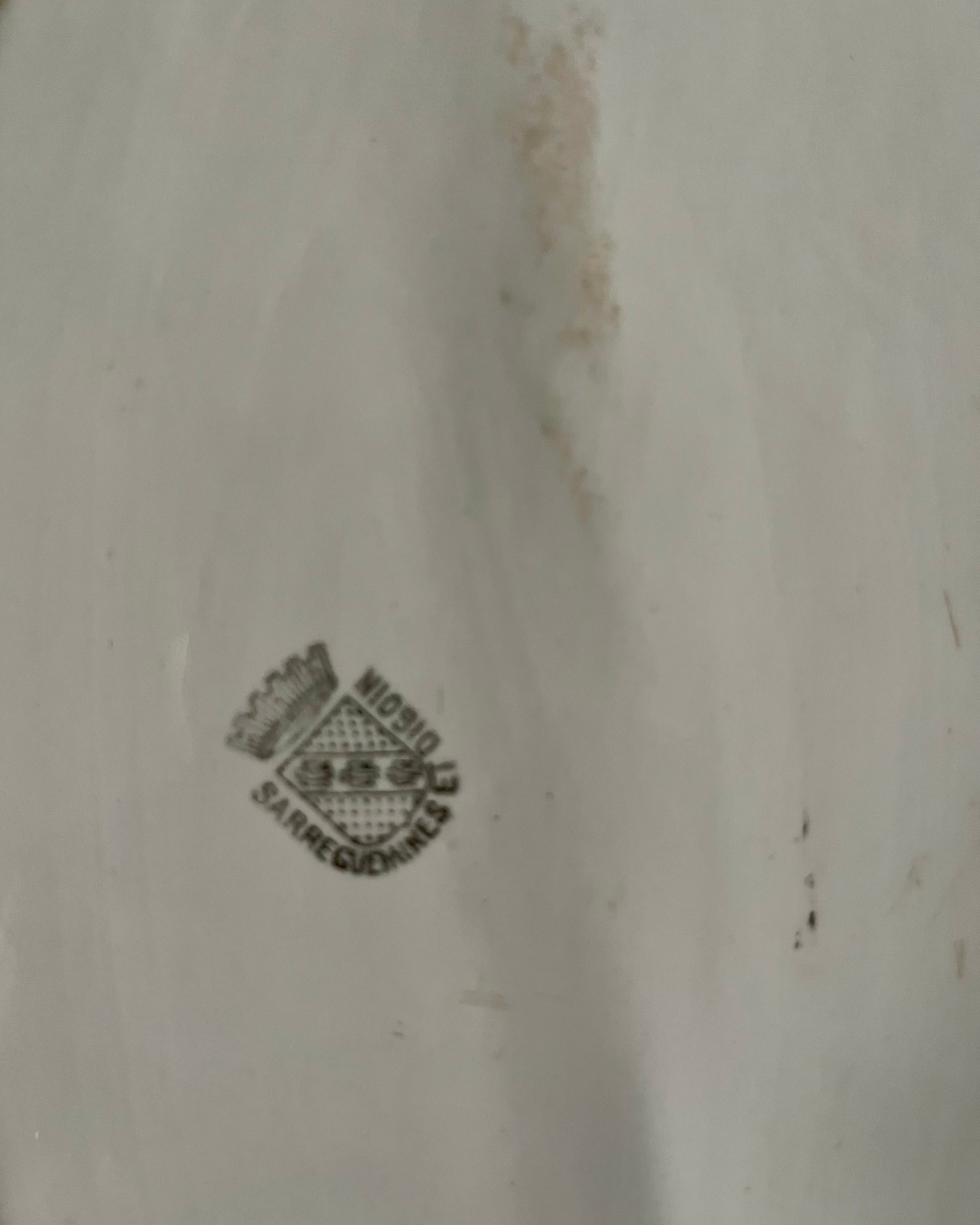 Plat ovale blanc Digoin Sarreguemines