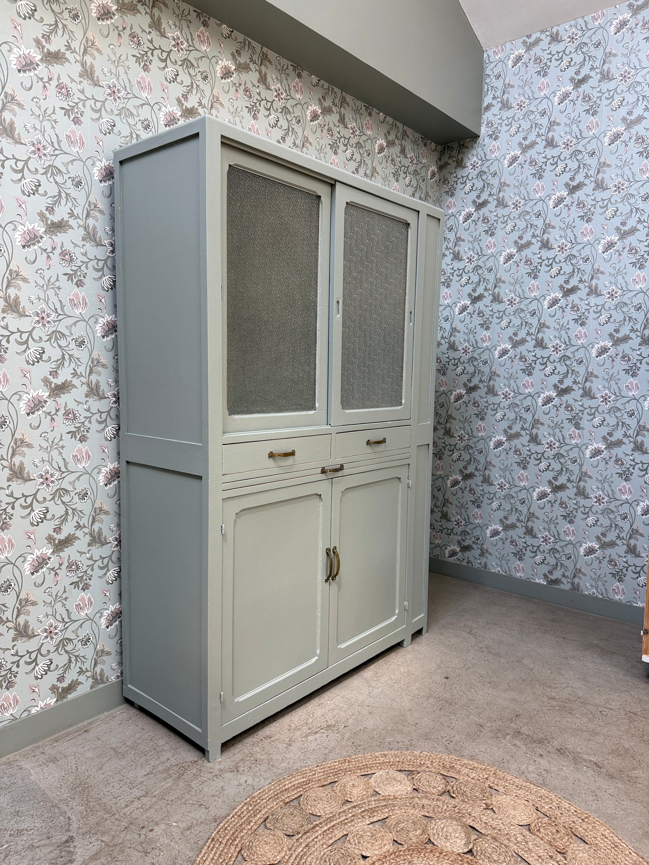 Grand vaisselier vintage vert