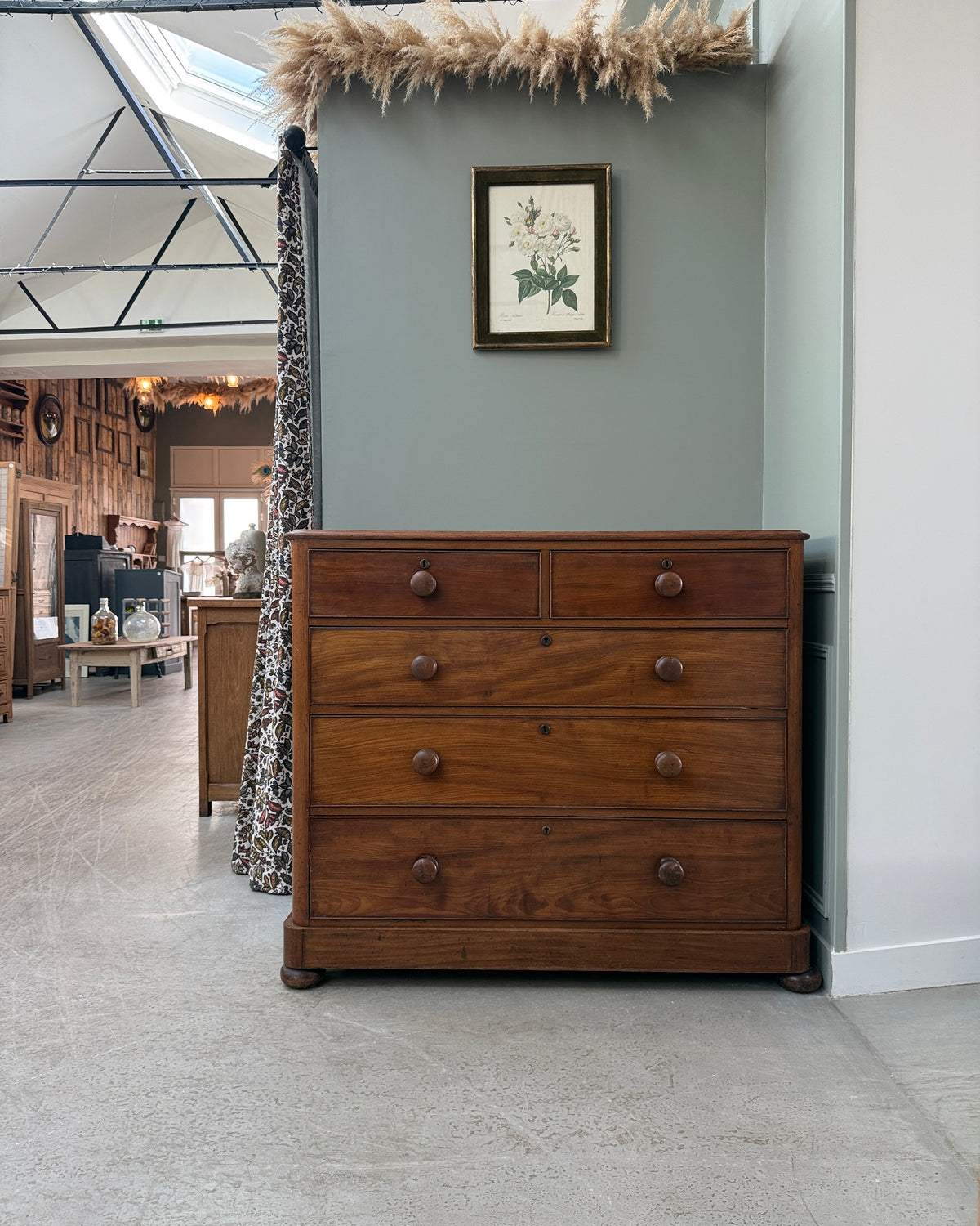 Grande commode anglaise victorienne en acajou