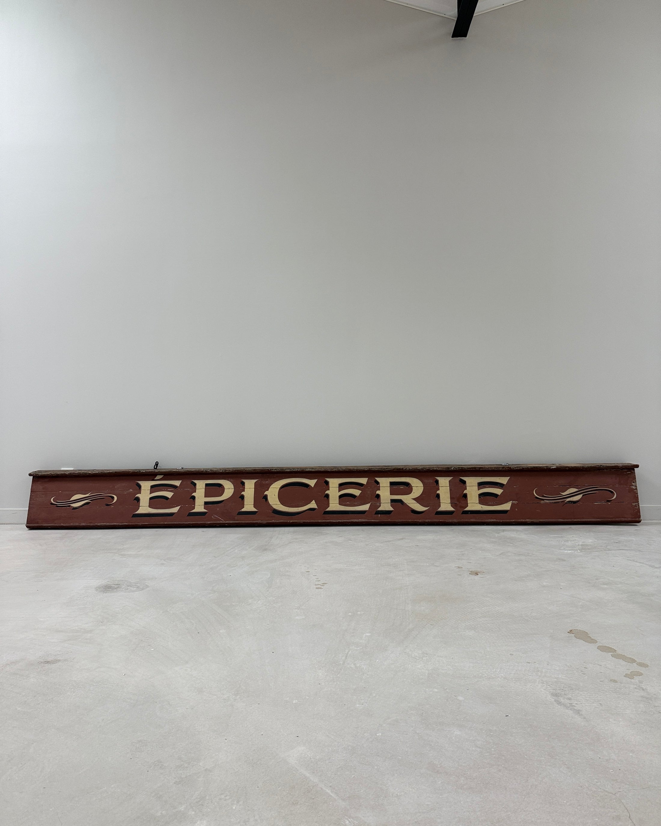 Grande enseigne de magasin ancienne Épicerie