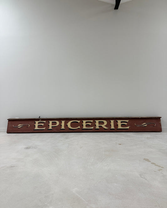 Grande enseigne de magasin ancienne Épicerie