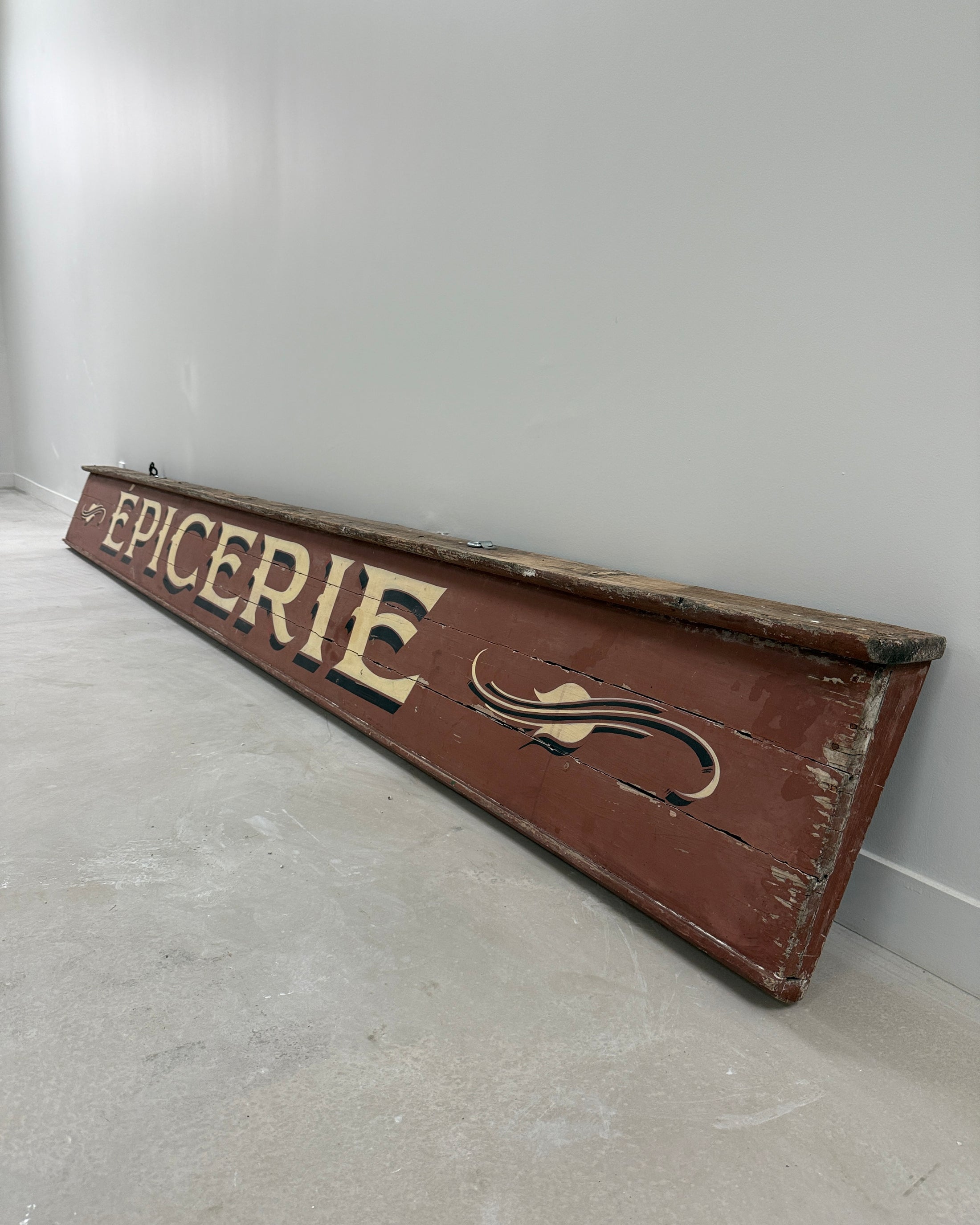 Grande enseigne de magasin ancienne Épicerie