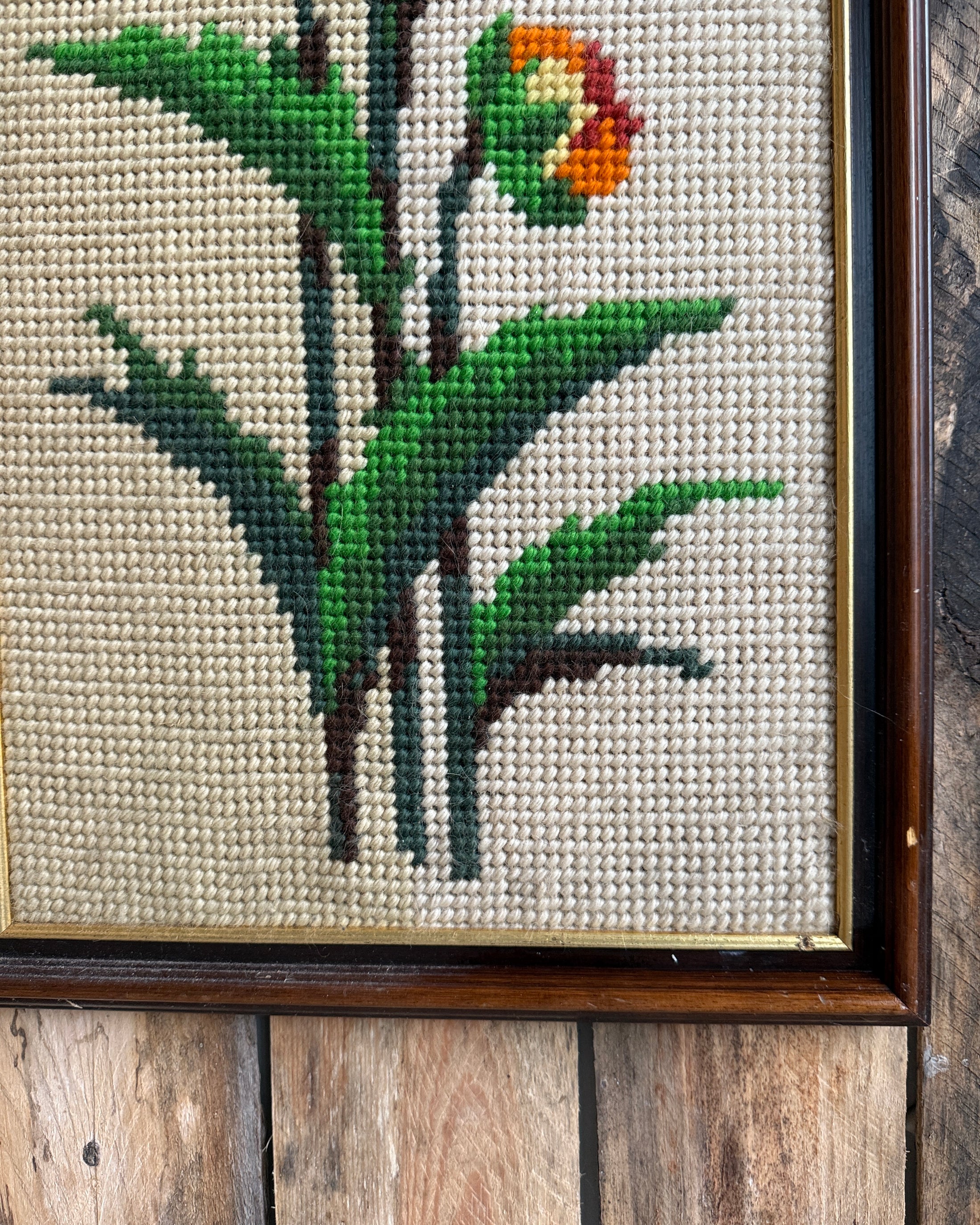 Tapisserie vintage encadrée Tournesol