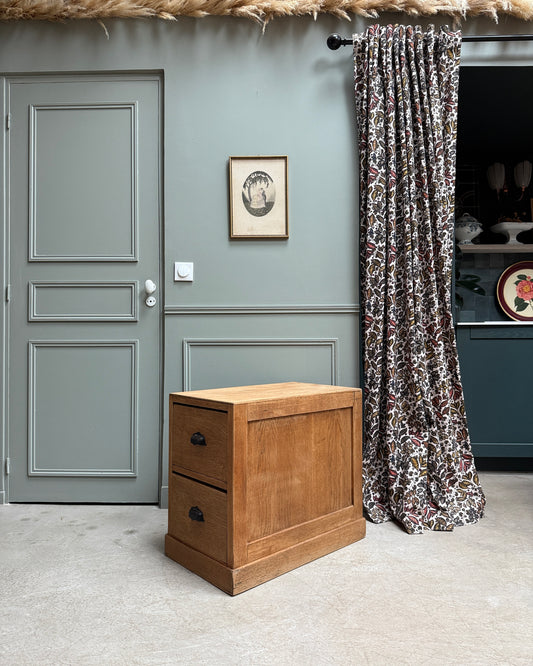 Meuble de métier à tiroirs en chêne