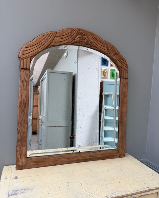 Miroir Art Déco en chêne