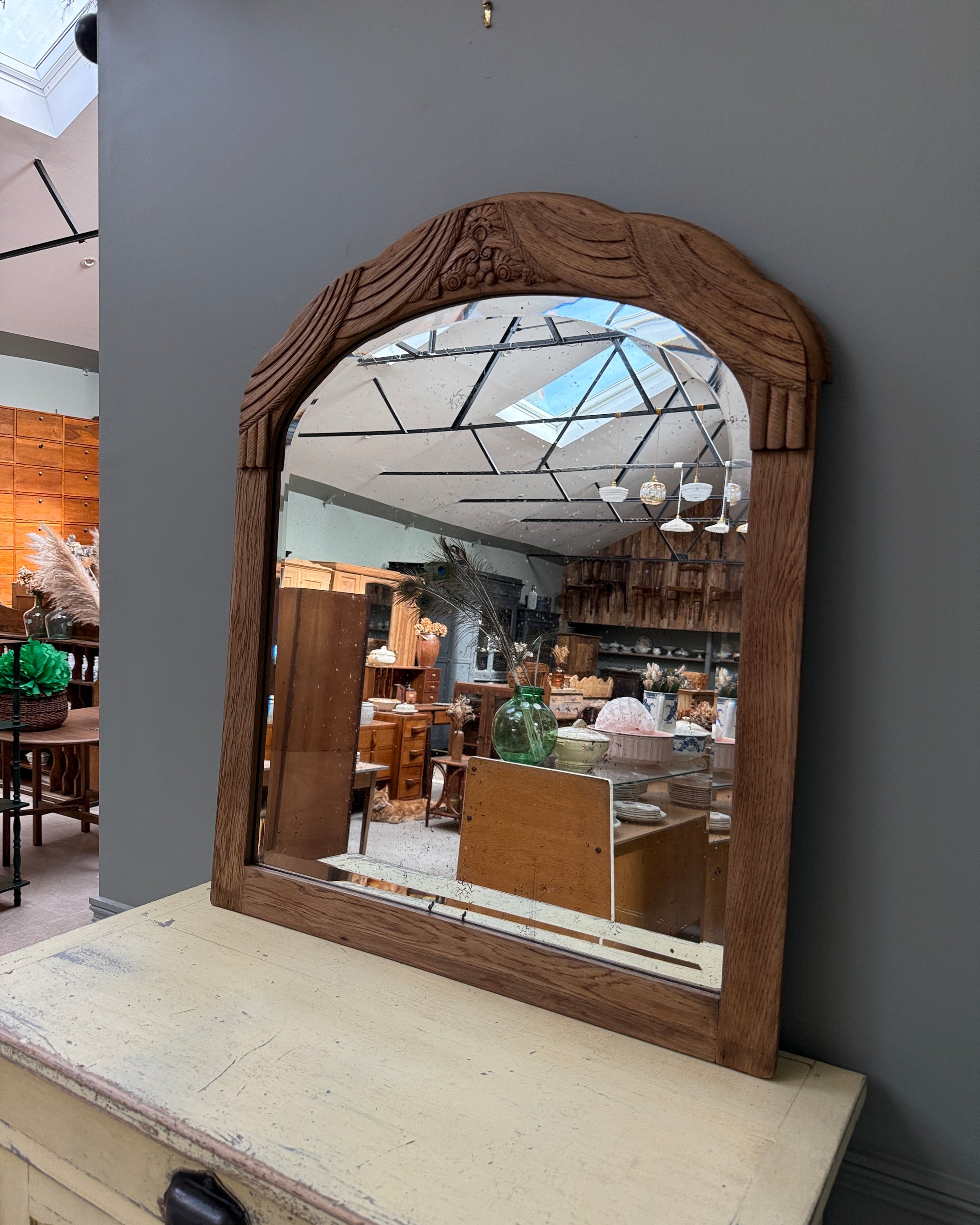 Miroir Art Déco en chêne