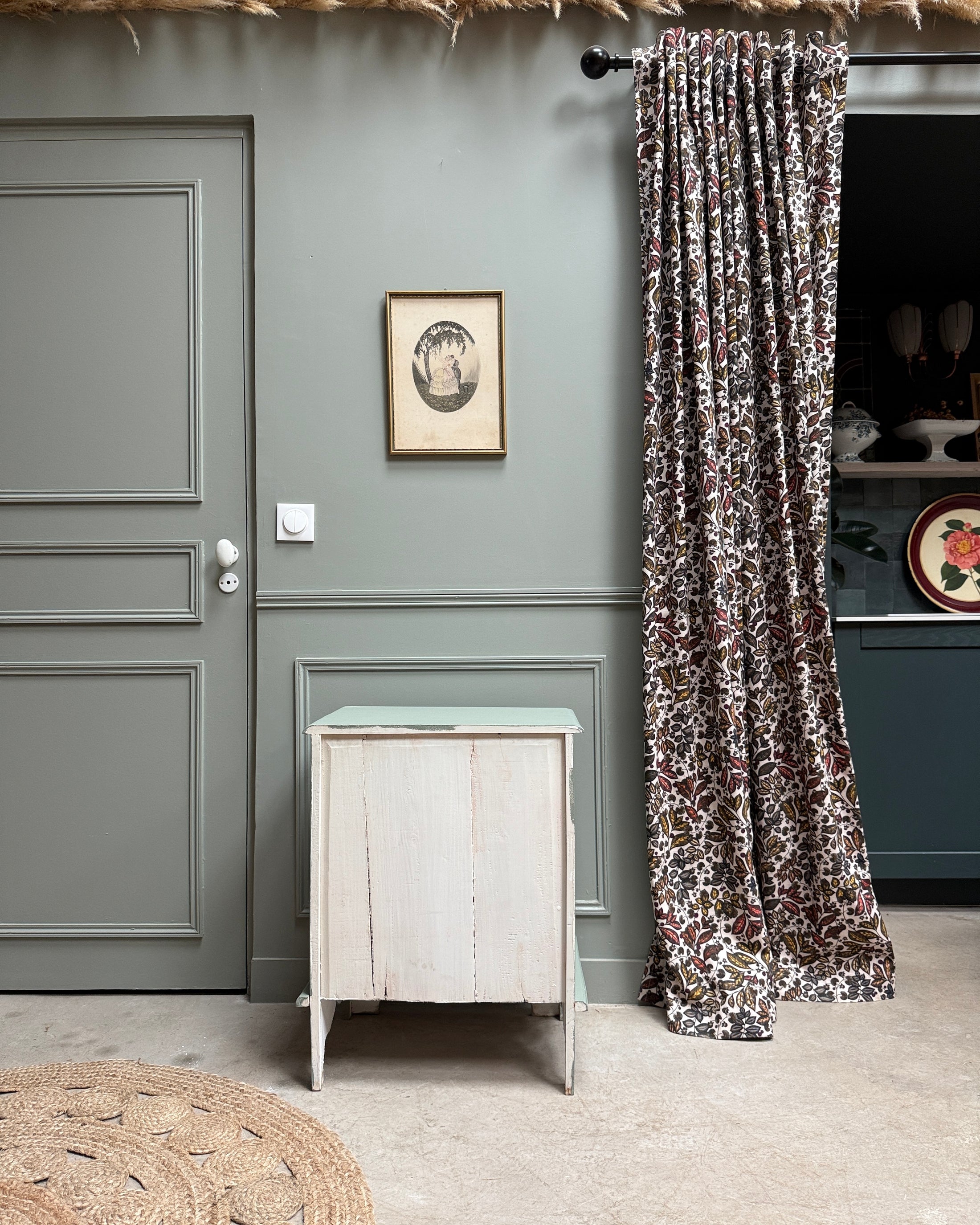 Petite commode vintage verte