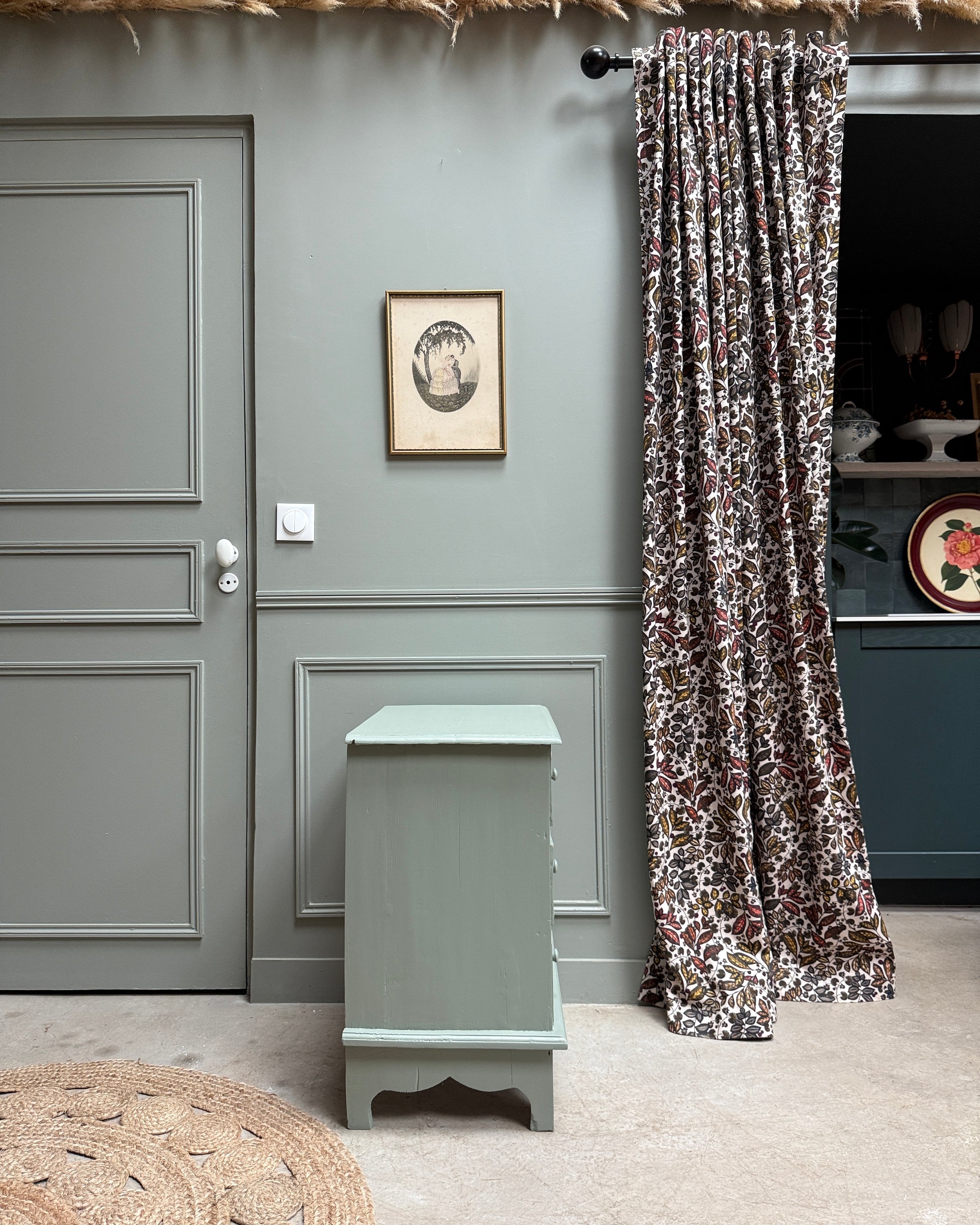 Petite commode vintage verte