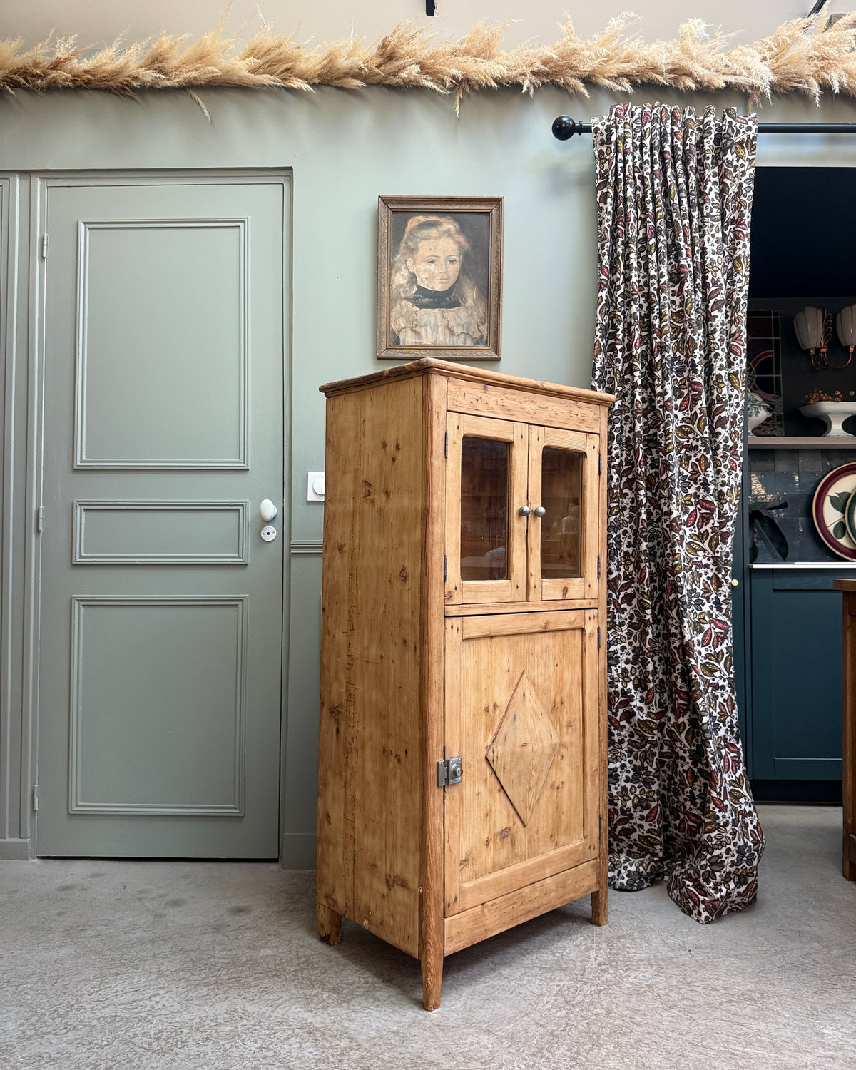 Petit vaisselier ancien campagne chic