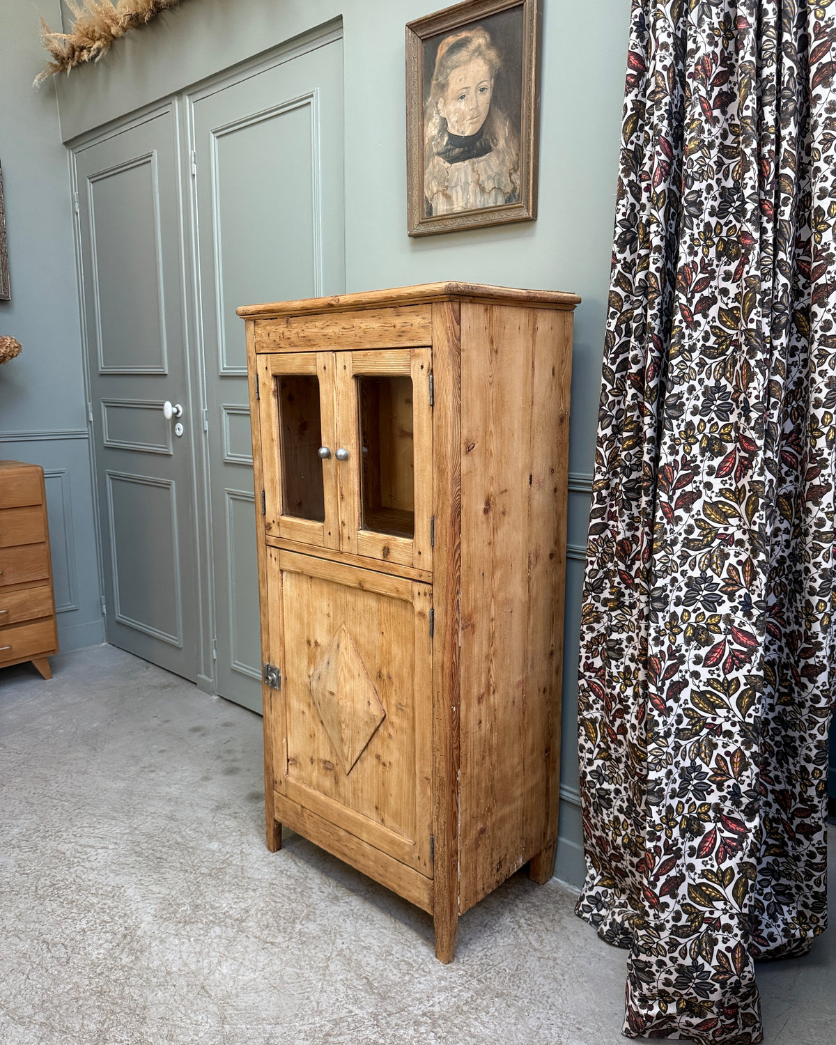 Petit vaisselier ancien campagne chic