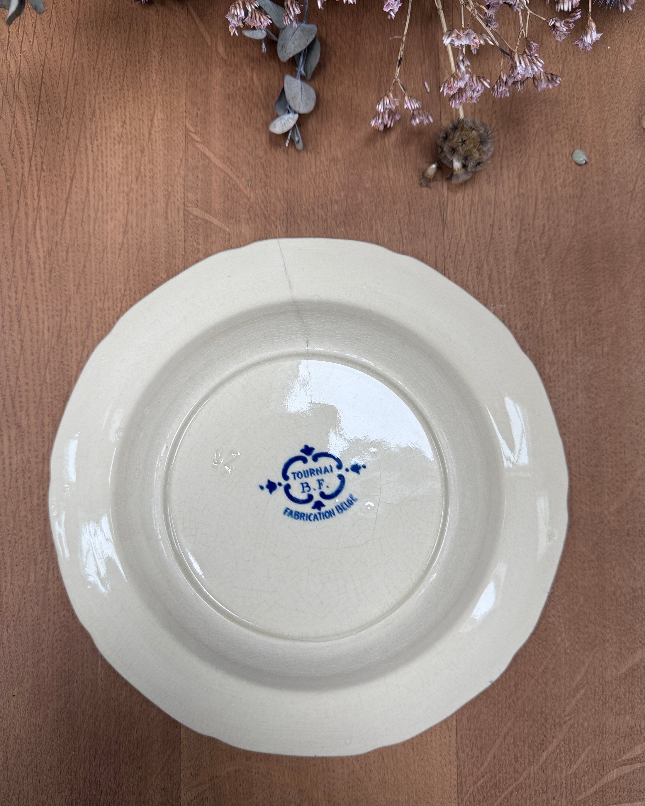 Plat creux terre de fer Boch Frères