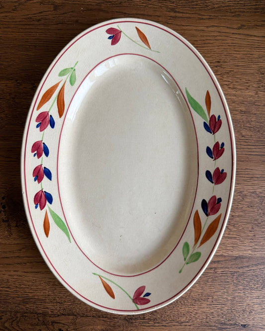 Plat ovale terre de fer Gien