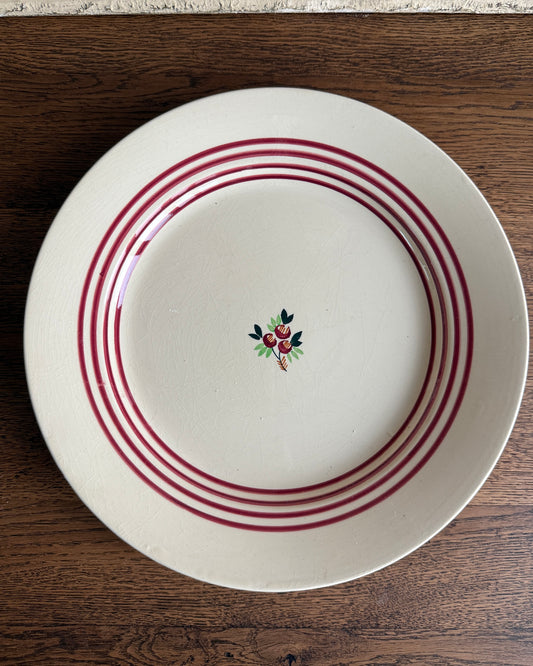 Plat rond plat terre de fer Gien