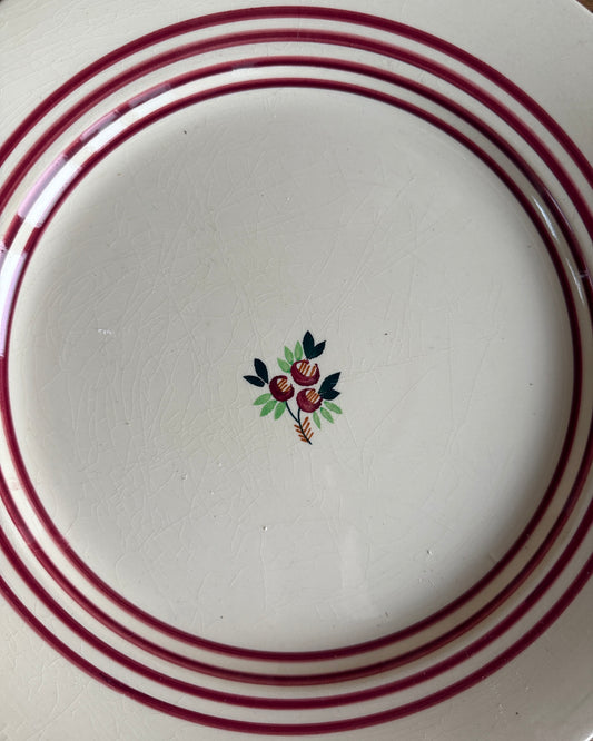 Plat rond plat terre de fer Gien