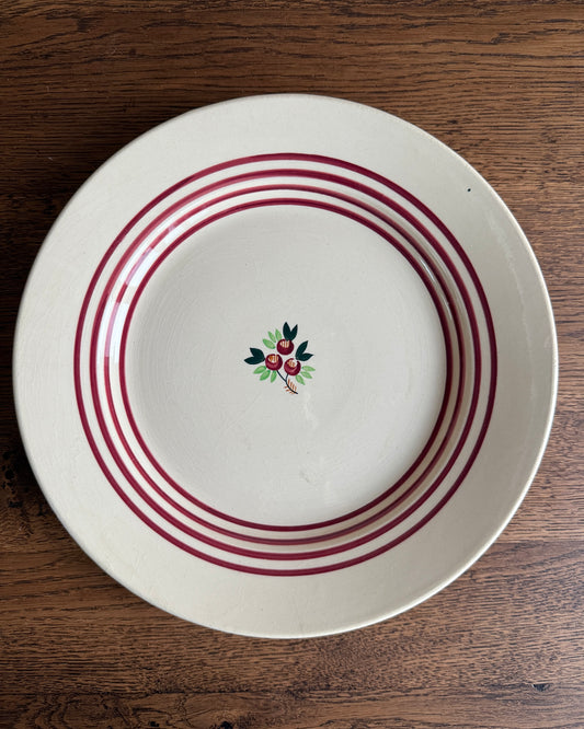 Plat rond plat terre de fer Gien
