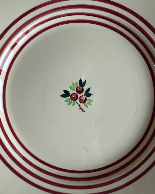 Plat rond plat terre de fer Gien