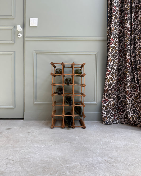 Porte-bouteilles vintage en bois