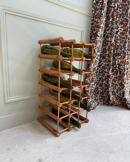 Porte-bouteilles vintage en bois