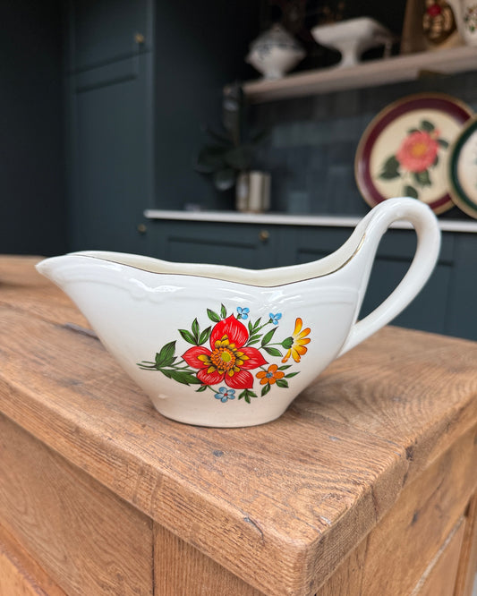 Saucière vintage en porcelaine fine Gien