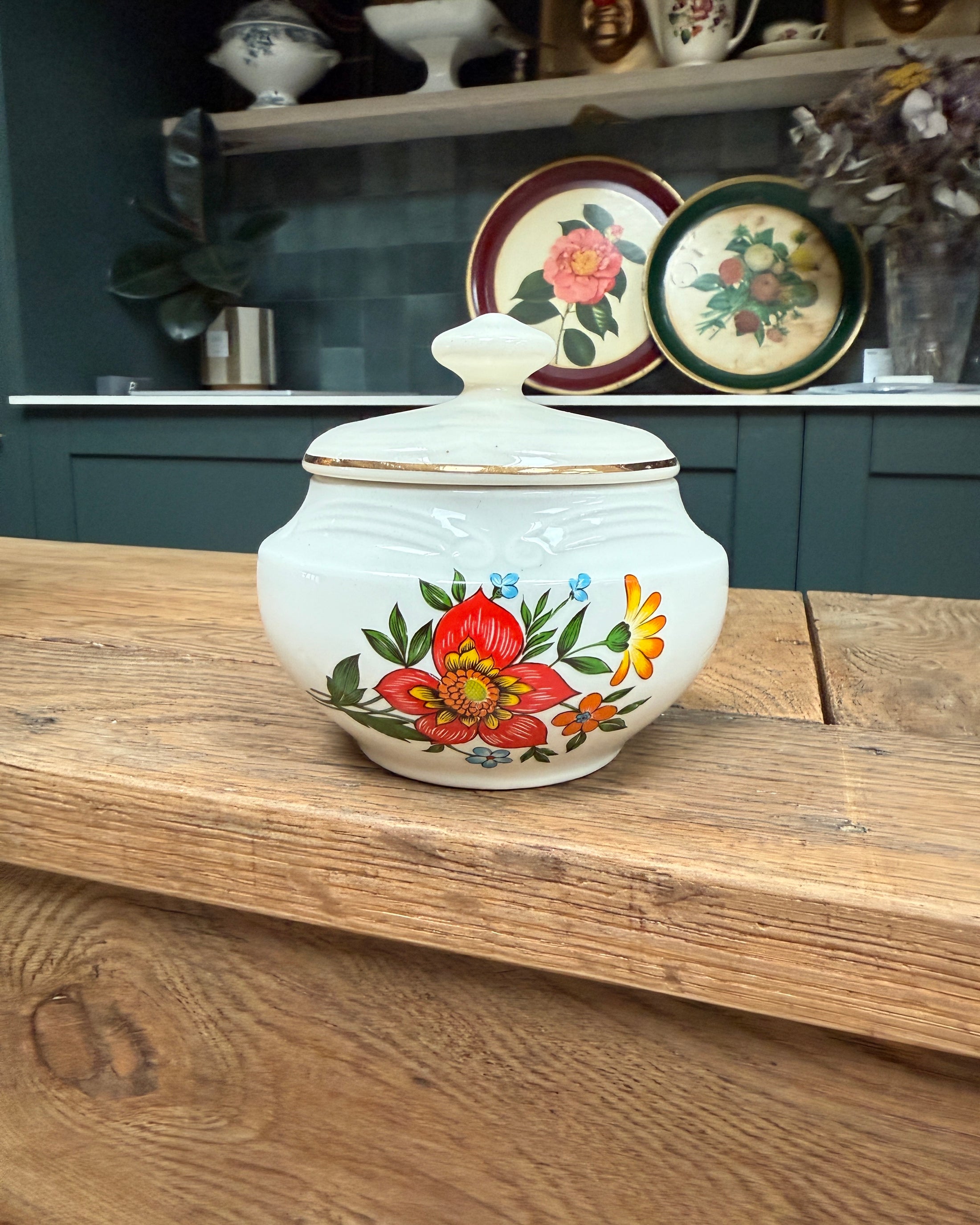 Sucrier vintage en porcelaine fine Gien