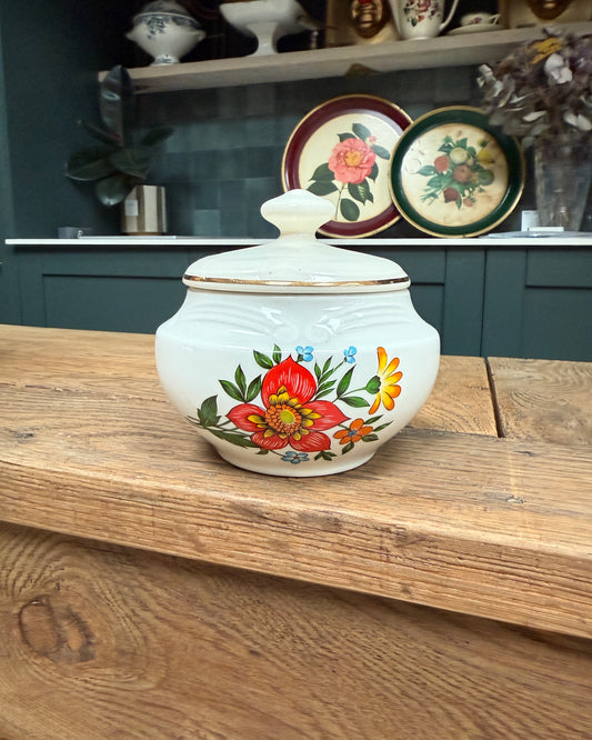 Sucrier vintage en porcelaine fine Gien