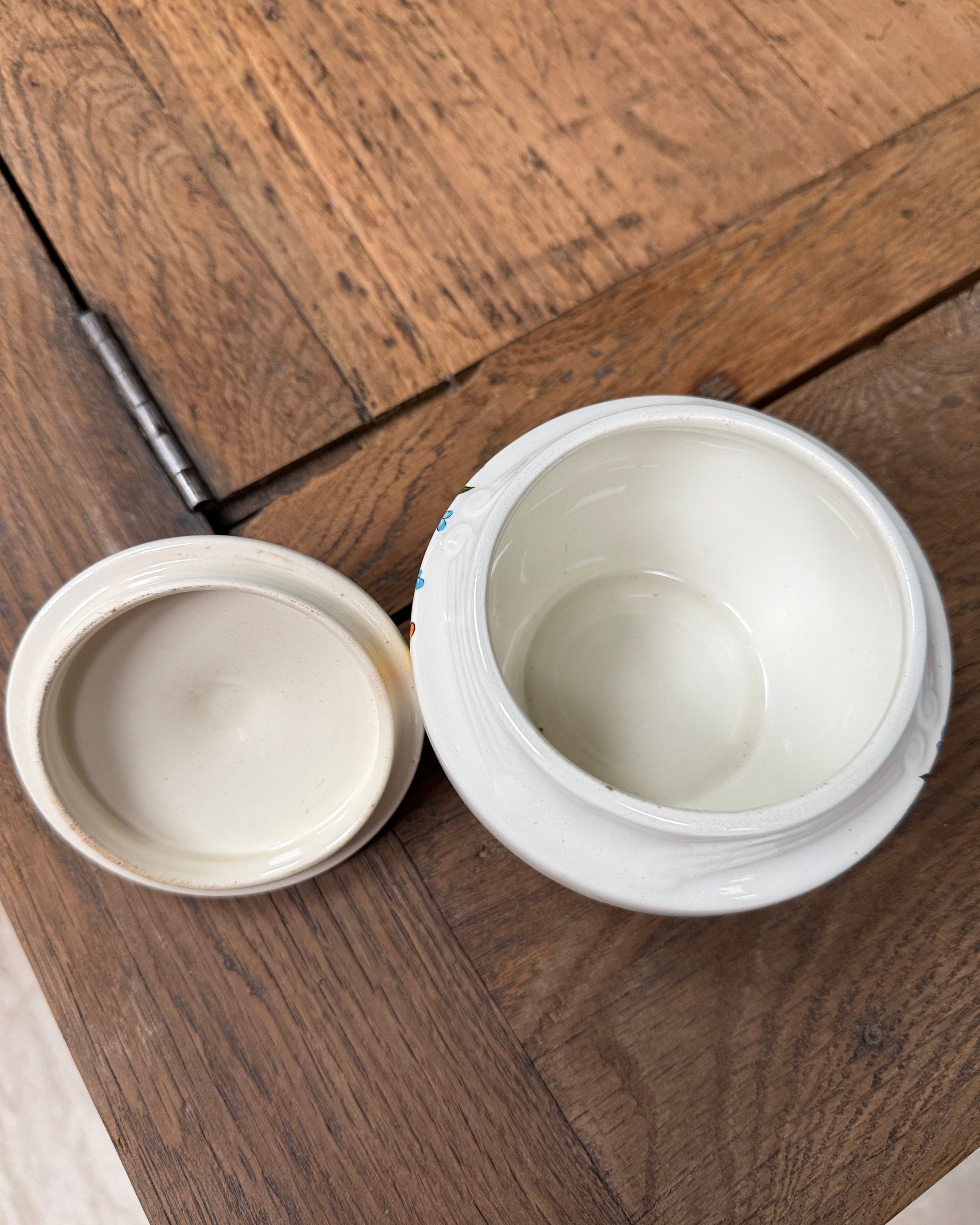 Sucrier vintage en porcelaine fine Gien