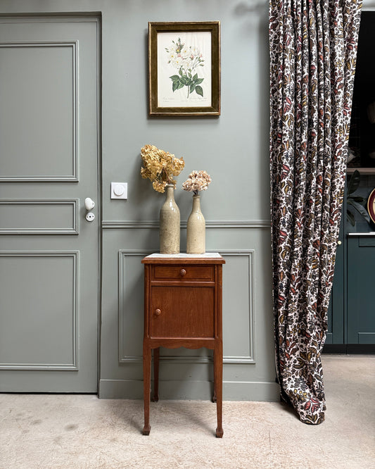 Table de chevet Belle Époque en chêne