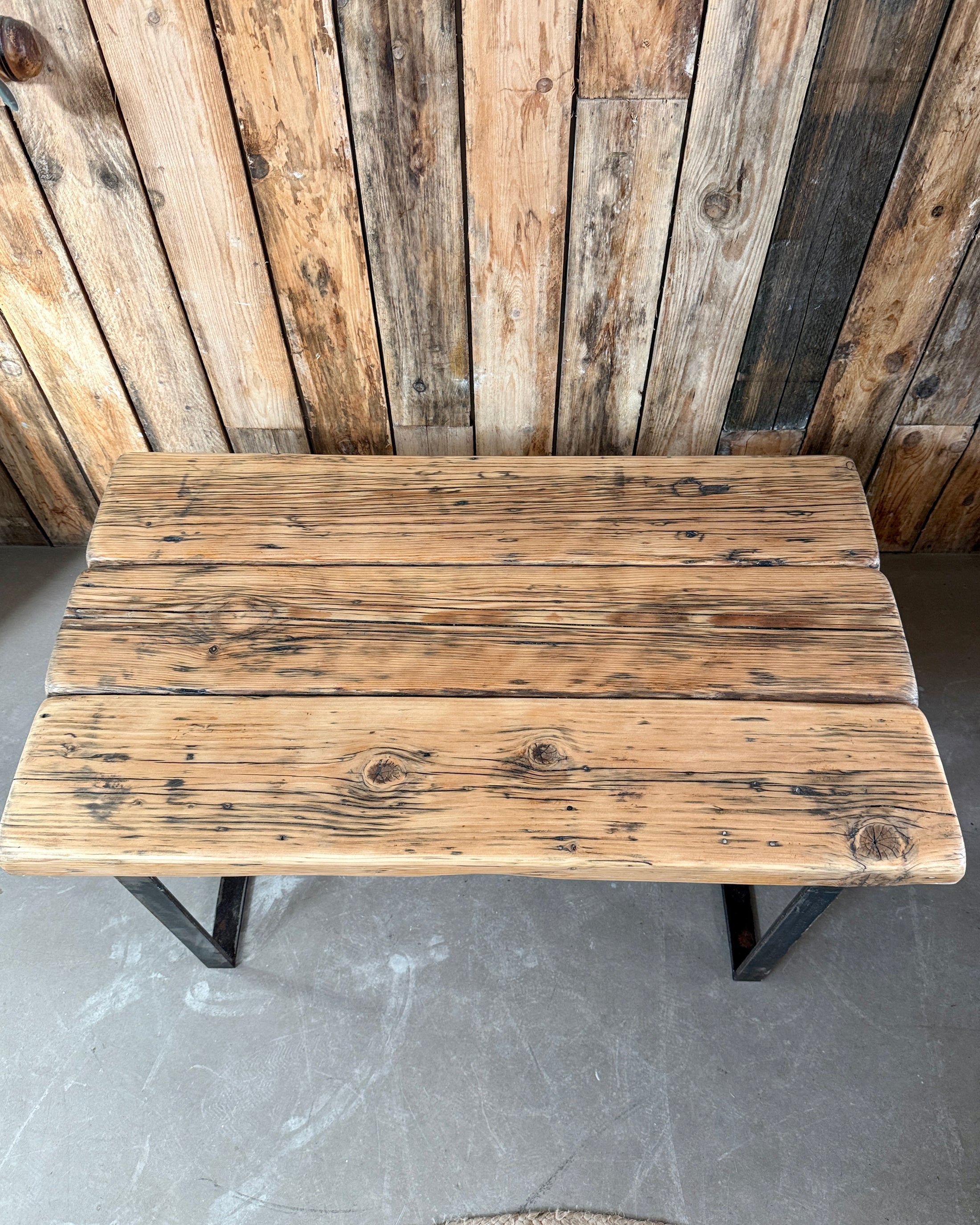 Table basse industrielle vintage (grande)