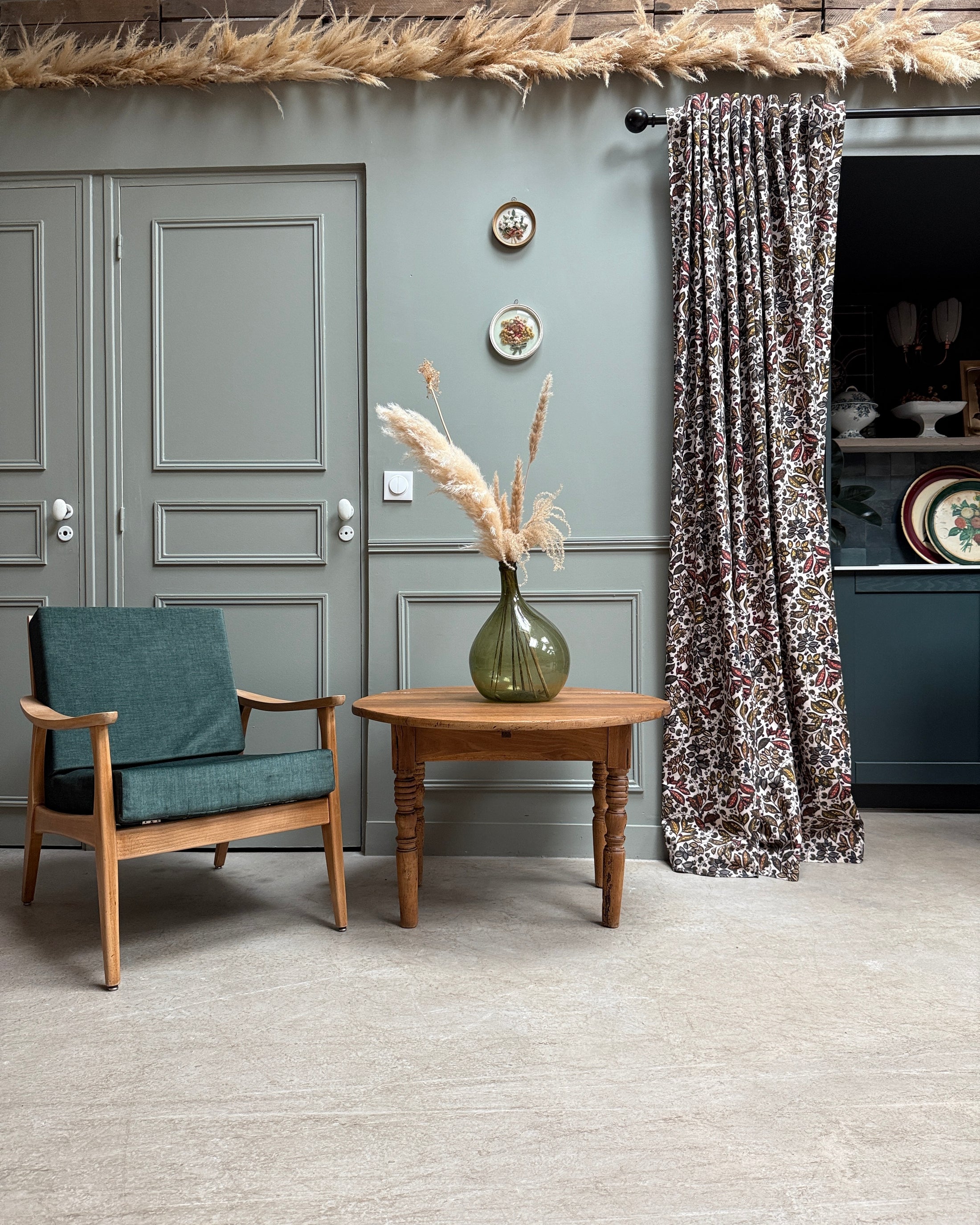 Table basse ronde à volets