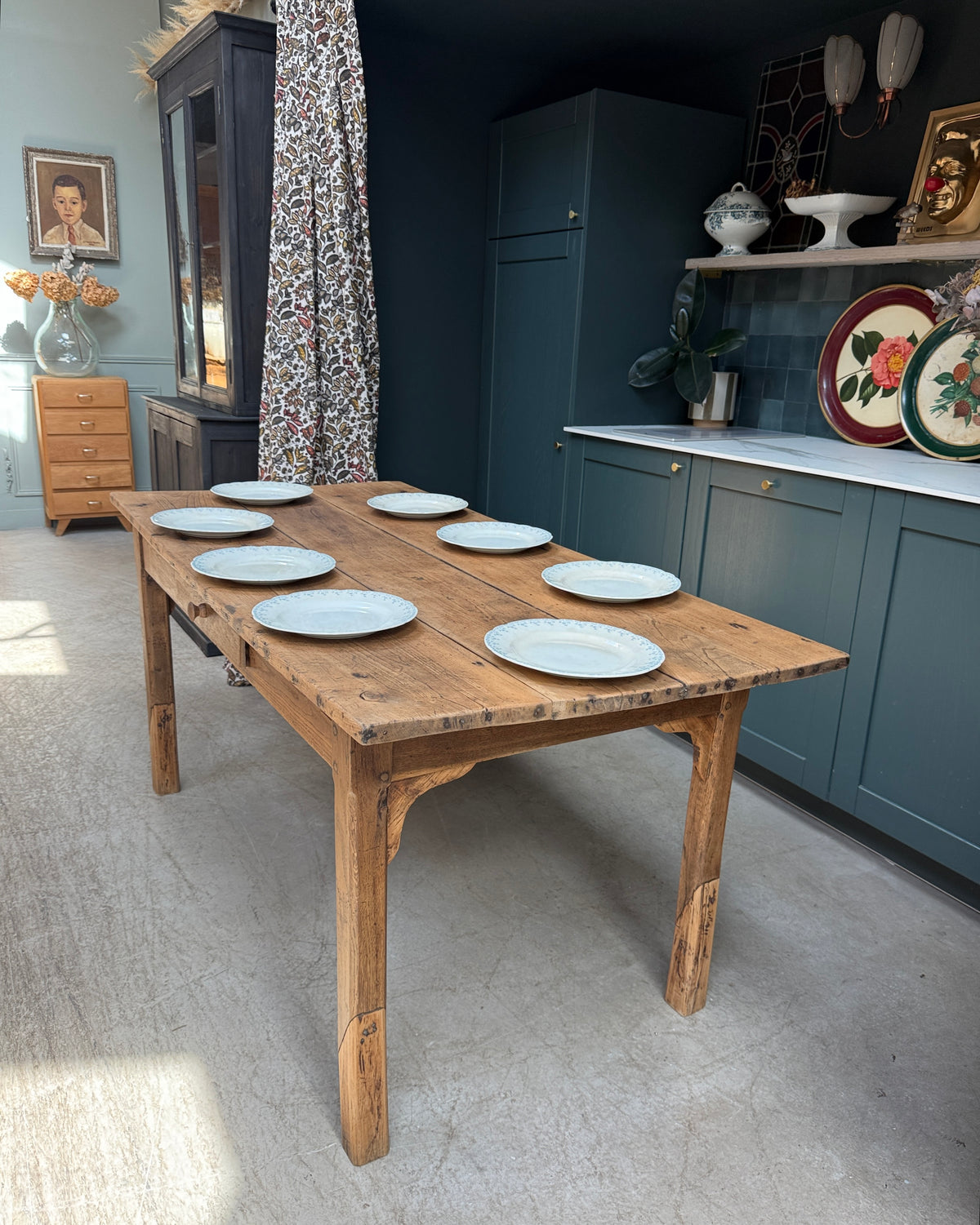Table de ferme ancienne en chêne