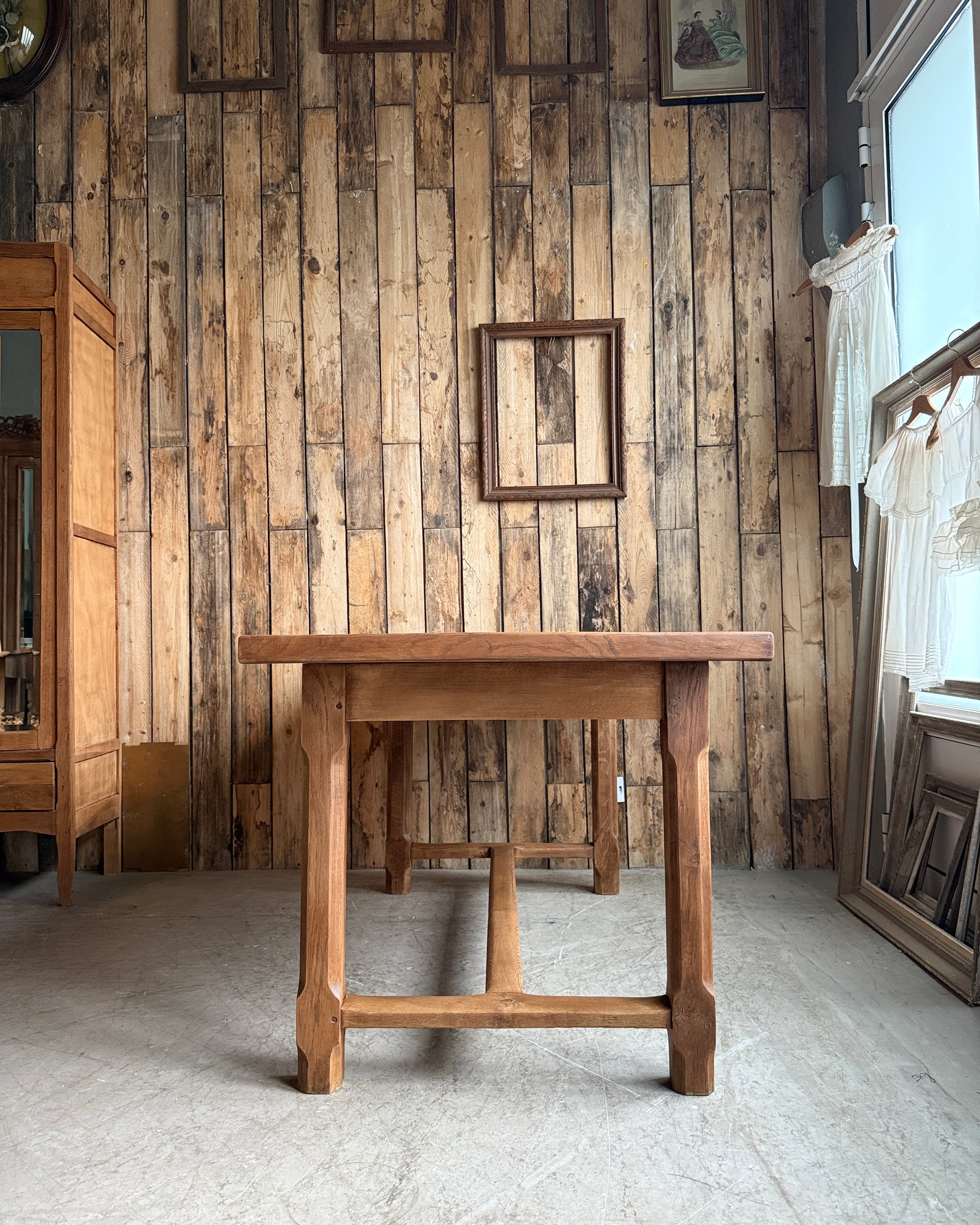 Table de ferme vintage en chêne