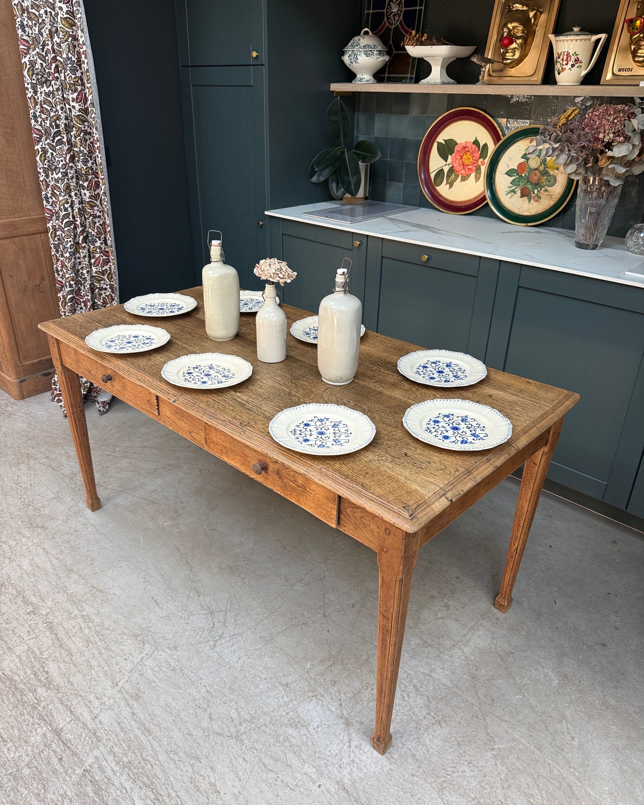 Table de ferme en chêne