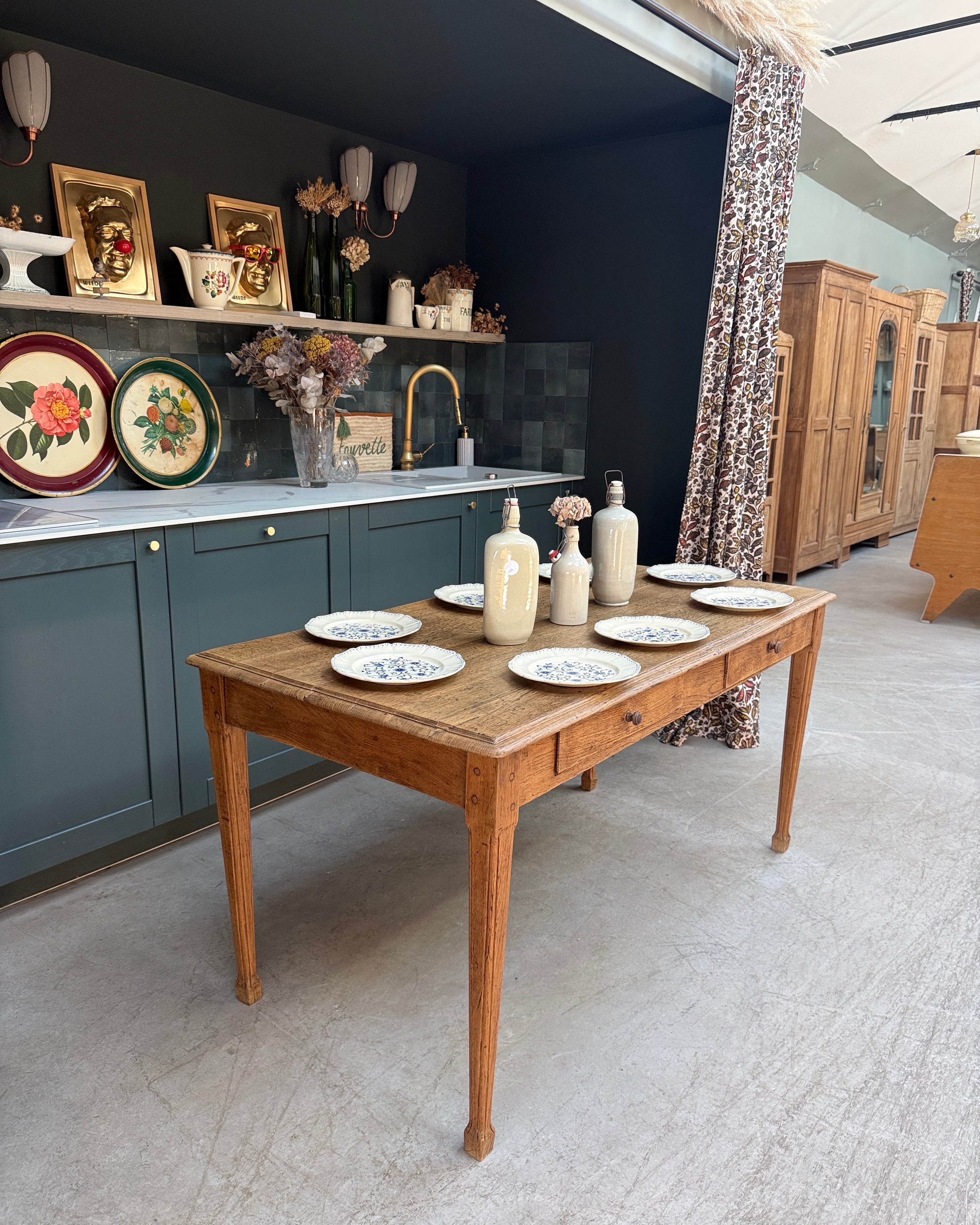 Table de ferme en chêne