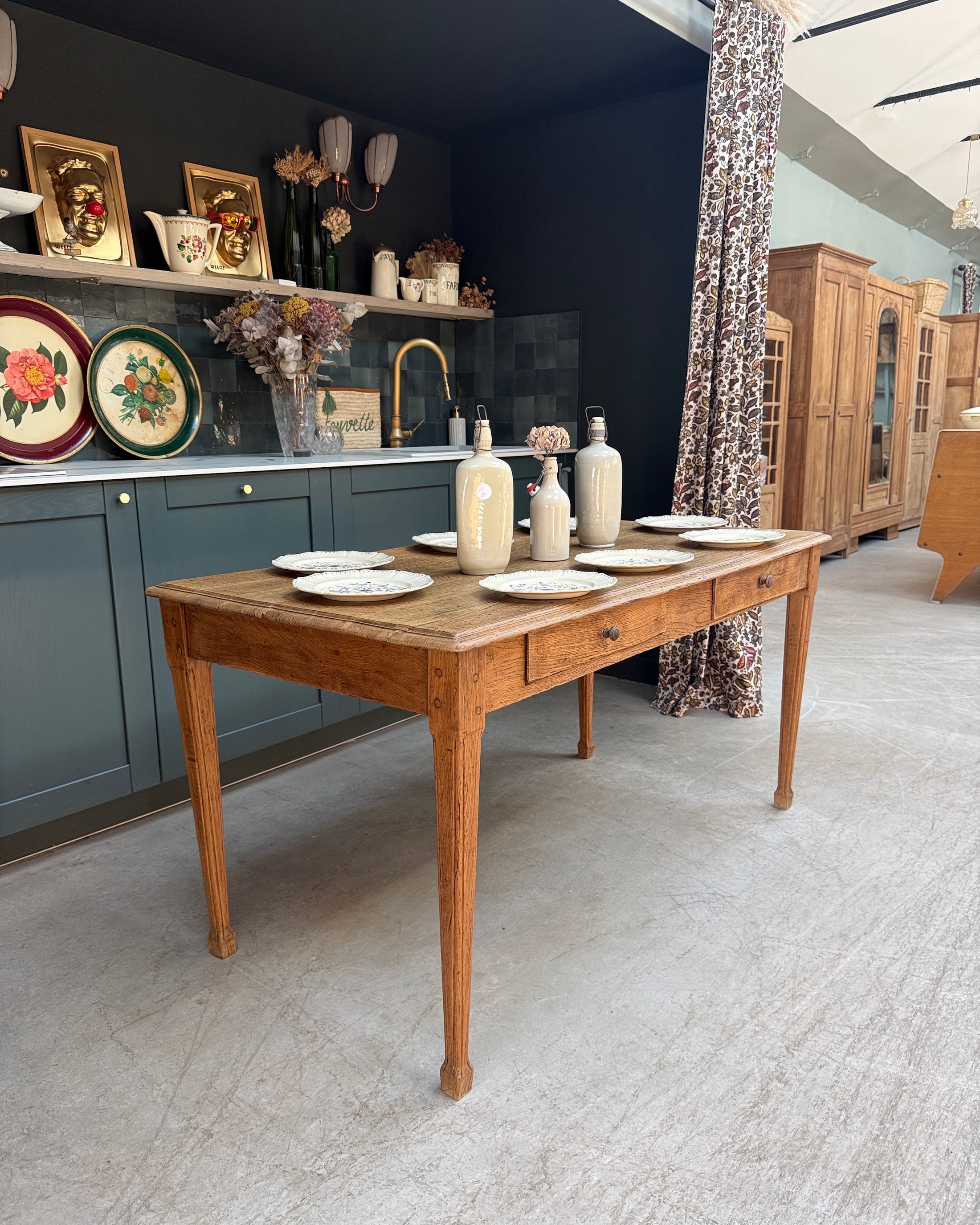Table de ferme en chêne