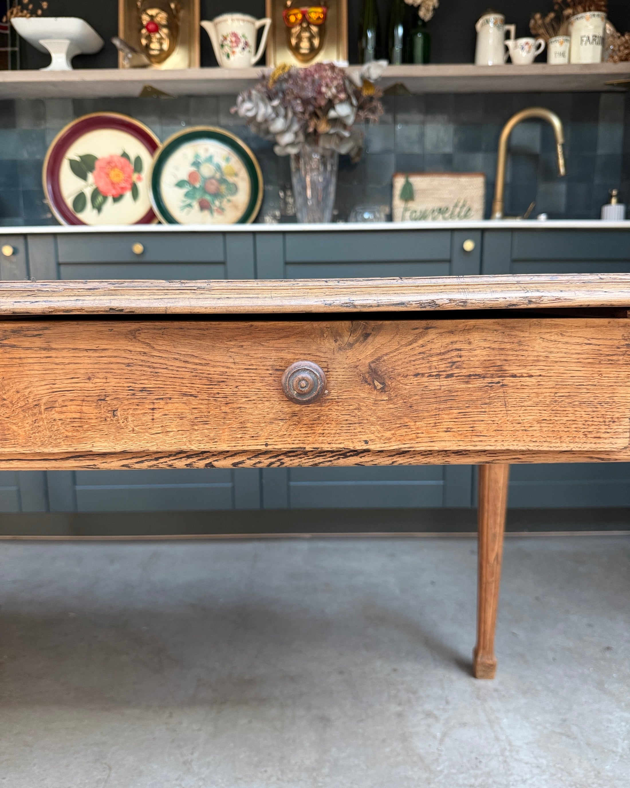 Table de ferme en chêne