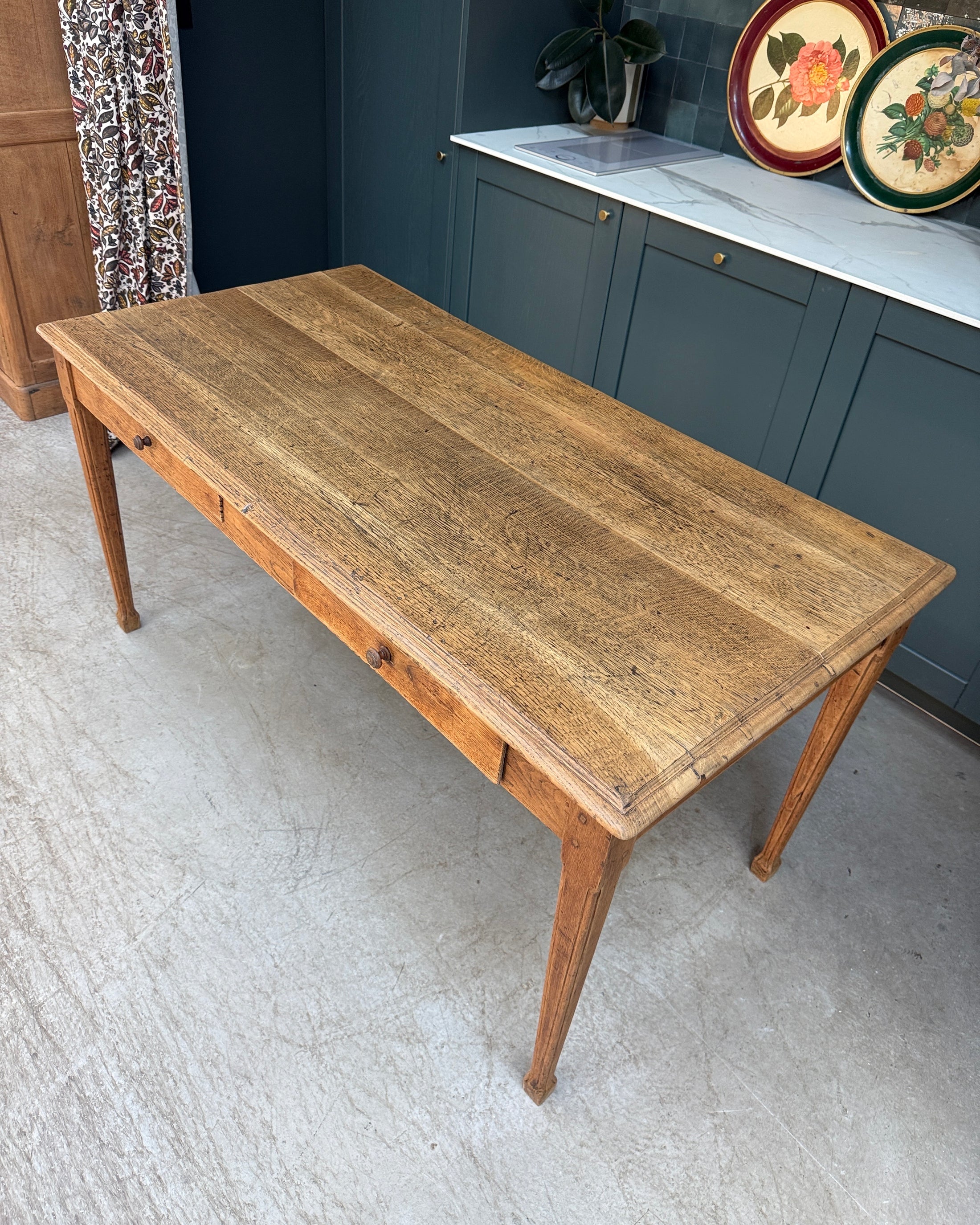 Table de ferme en chêne