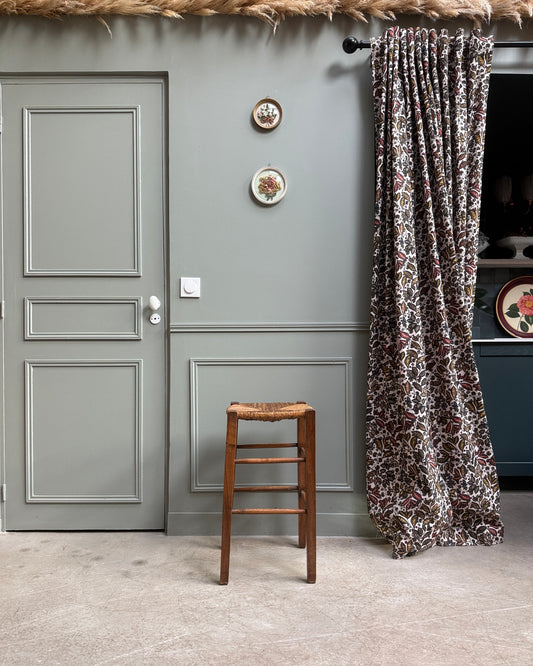 Tabouret paillé vintage