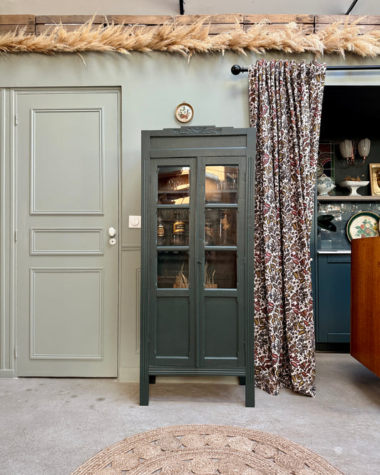 Vitrine Art Déco vert foncé