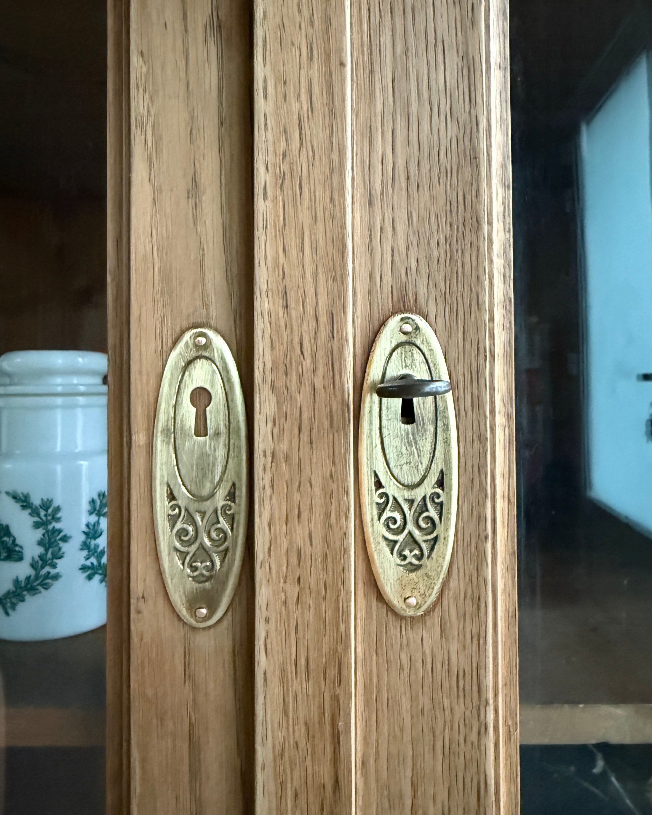 Vitrine Art Déco en chêne