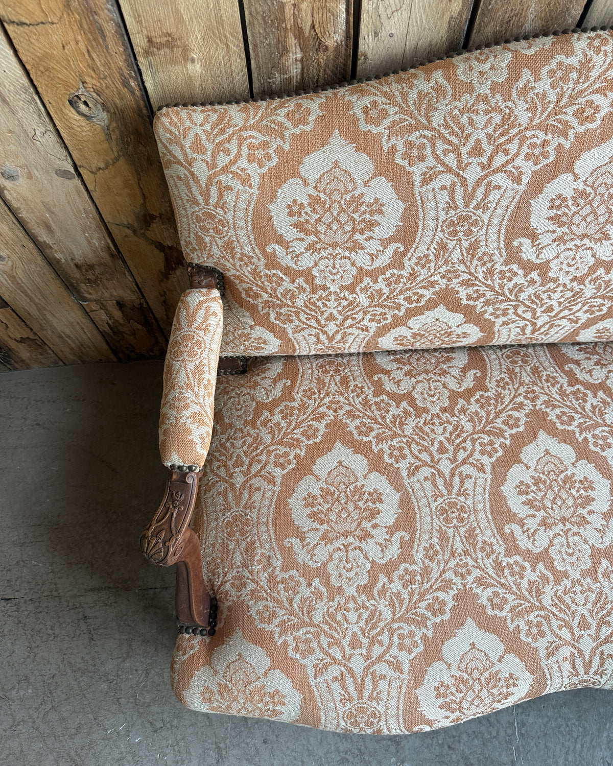 Banquette ancienne deux places style Louis XV