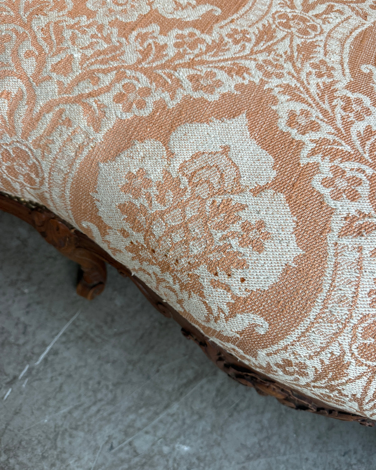 Banquette ancienne deux places style Louis XV