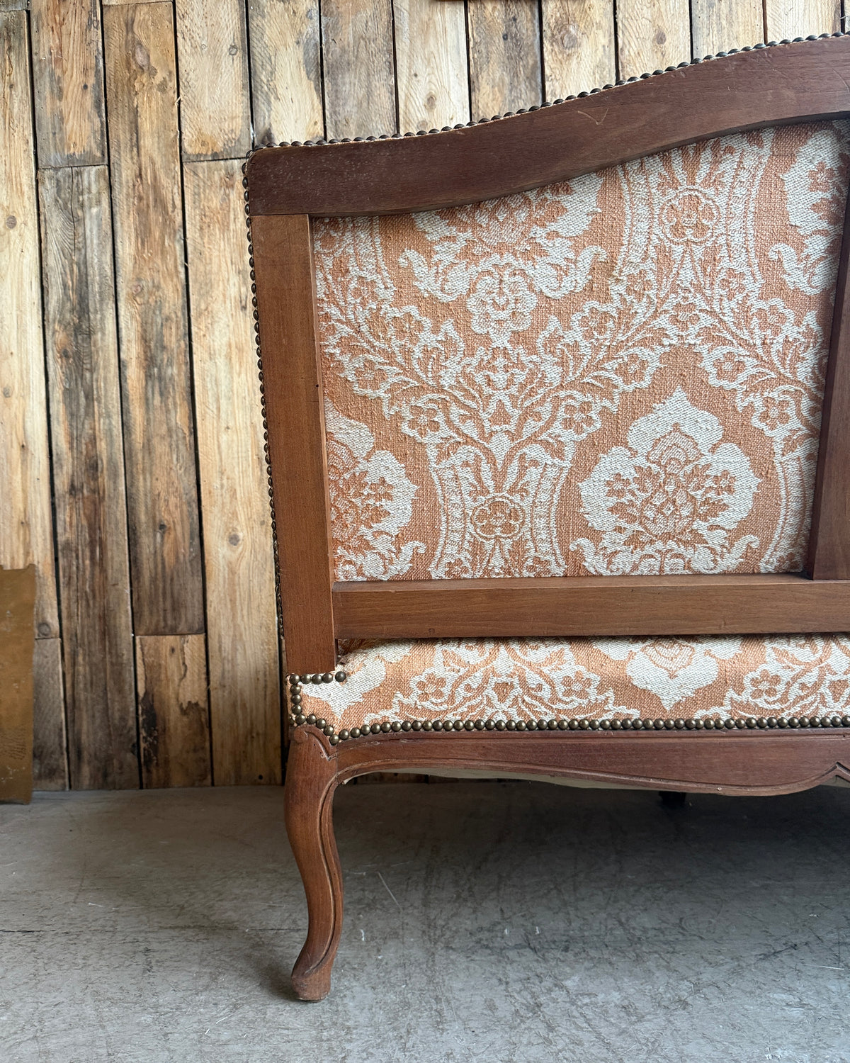 Banquette ancienne deux places style Louis XV