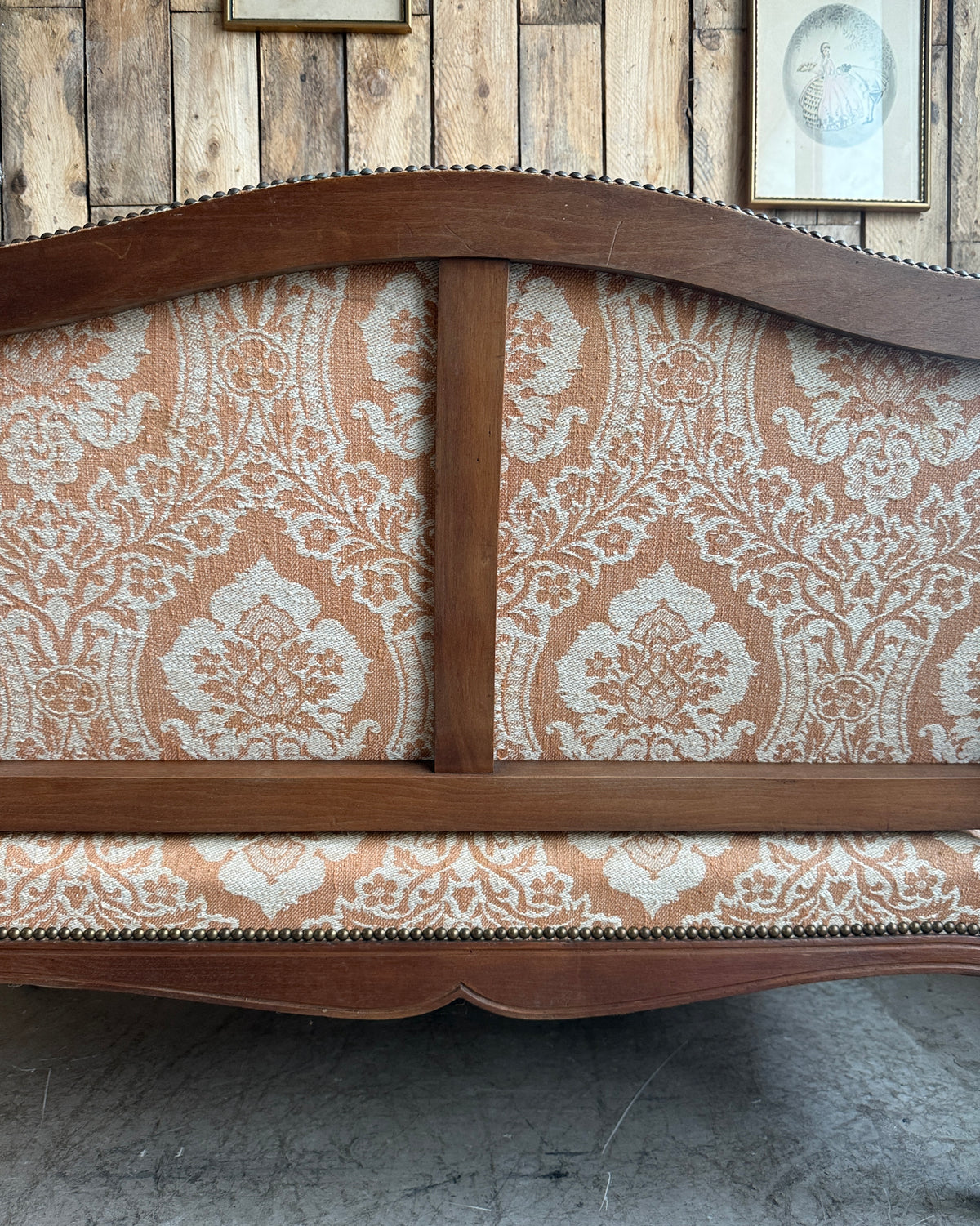 Banquette ancienne deux places style Louis XV