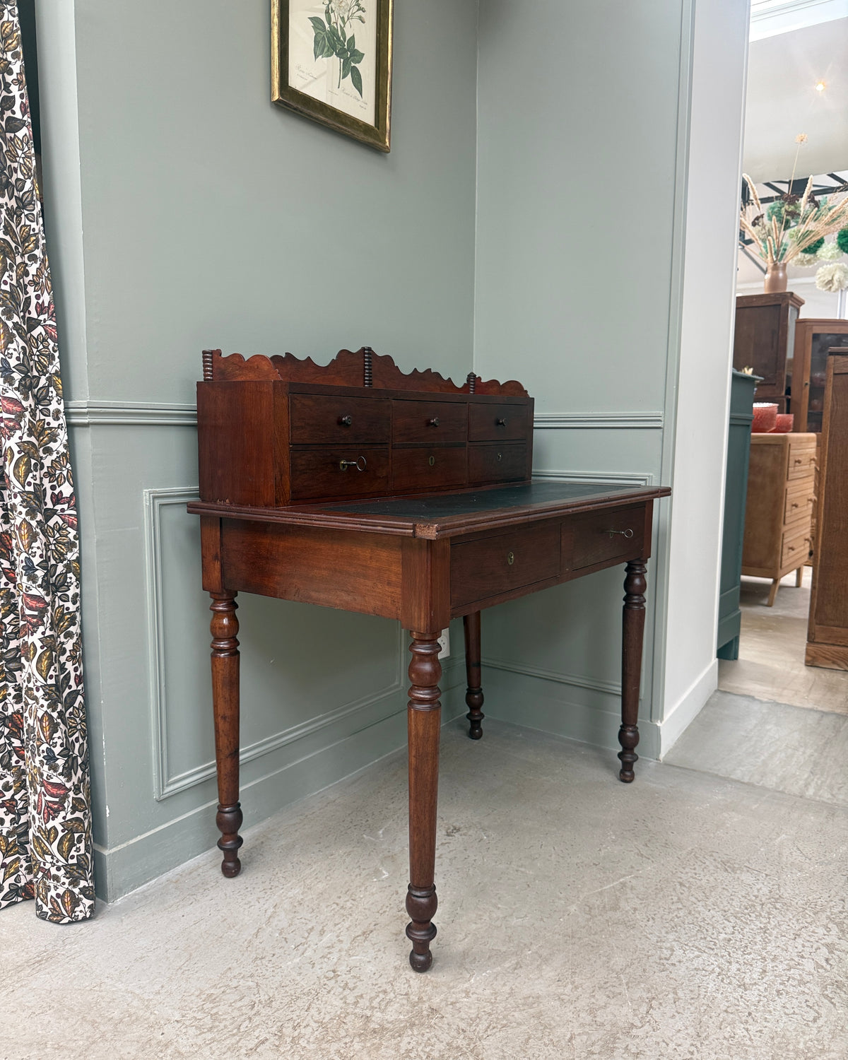 Bureau à gradin ancien en acajou