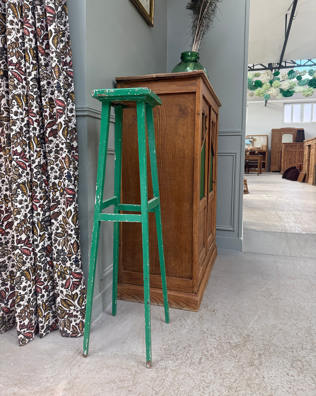 Sellette vintage patine verte