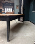 Charger l'image dans la visionneuse de la galerie, Table de ferme avec piètement patiné noir
