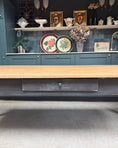 Charger l'image dans la visionneuse de la galerie, Table de ferme avec piètement patiné noir
