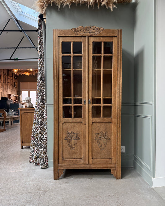Vitrine parisienne Art Déco en chêne